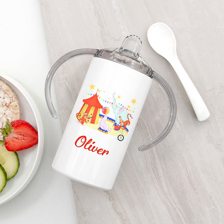 Personalised Circus Animal Sippy Cup: 1 - Kids Bottles By Gift Moments