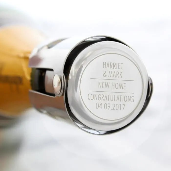 Personalised Stainless Steel Bottle Stopper: 5 - Barware By Gift Moments