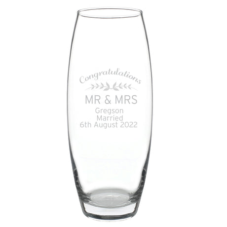 Personalised Classic Bullet Glass Vase: 4 - Vases By Gift Moments