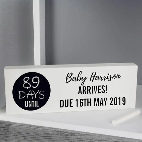 Personalised Countdown Wooden Block Sign: 1 - Signs & Plaques By Gift Moments