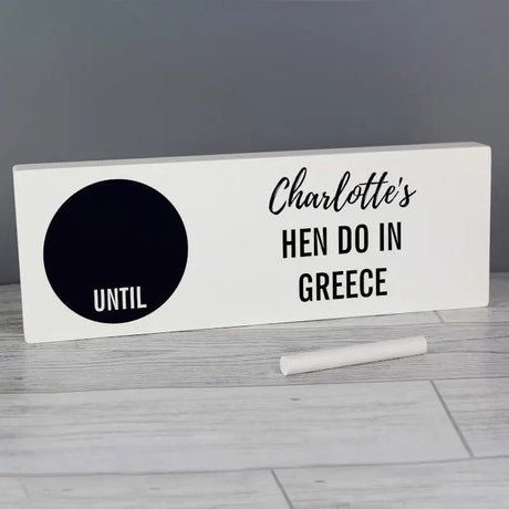 Personalised Countdown Wooden Block Sign: 4 - Signs & Plaques By Gift Moments