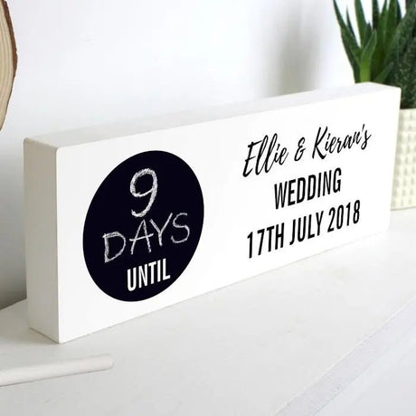 Personalised Countdown Wooden Block Sign: 6 - Signs & Plaques By Gift Moments