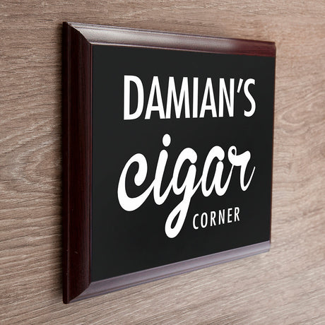 Personalised Cigar Corner Plaque: 1 - Signs & Plaques By Gift Moments