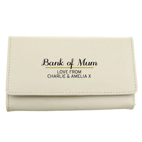 Personalised Cream Leather Purse: 4 - Bags & Purses By Gift Moments