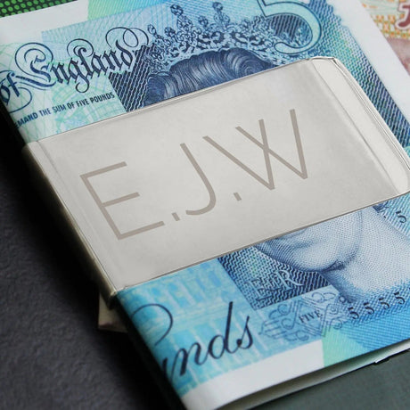 Personalised Classic Initial Money Clip: 2 - Wallets & Money Clips By Gift Moments