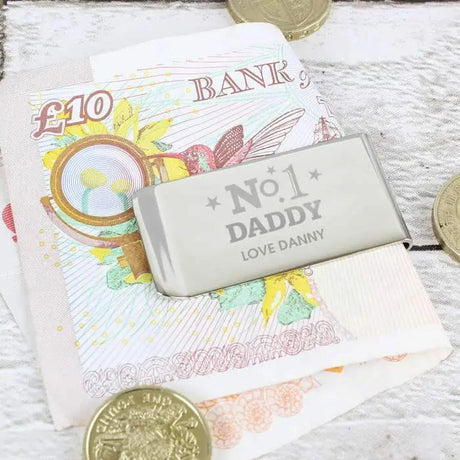 Personalised Classic Silver Money Clip: 3 - Wallets & Money Clips By Gift Moments