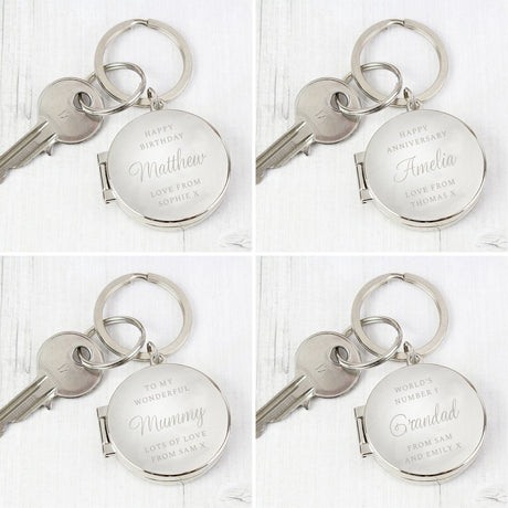 Personalised Classic Photo Keyring: 3 - Keyrings By Gift Moments