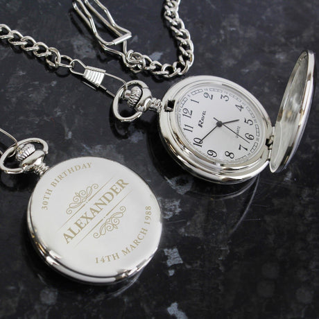 Personalised Classic Pocket Fob Watch: 1 - Watches By Gift Moments