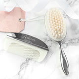 Personalised Silver Plated Baby Brush & Comb Set: 7 - Baby By Gift Moments