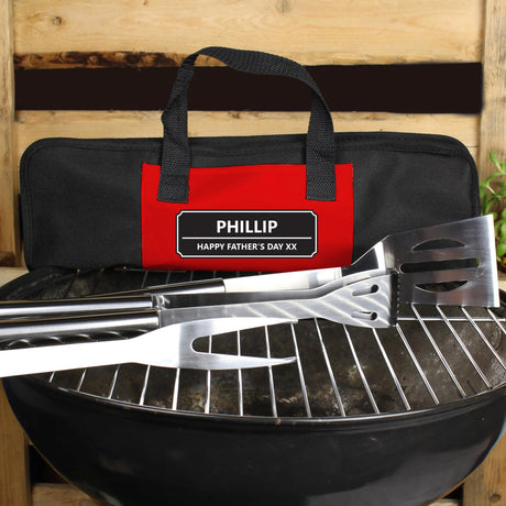 Personalised 3-Piece Stainless Steel BBQ Kit: 2 - Tools & Storage By Gift Moments