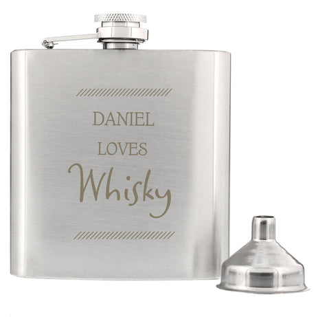 Personalised Stainless Steel Hip Flask: 3 - Hip Flasks By Gift Moments