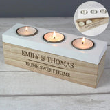 Personalised Triple Tea Light Storage Box: 1 - Candle Holders By Gift Moments