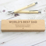 Personalised Wooden Pen & Pencil Box Set: 6 - Pens & Pencils By Gift Moments