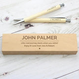 Personalised Wooden Pen & Pencil Box Set: 1 - Pens & Pencils By Gift Moments