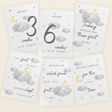 Personalised Cloud Baby Milestone Cards: 3 - Keepsakes By Gift Moments