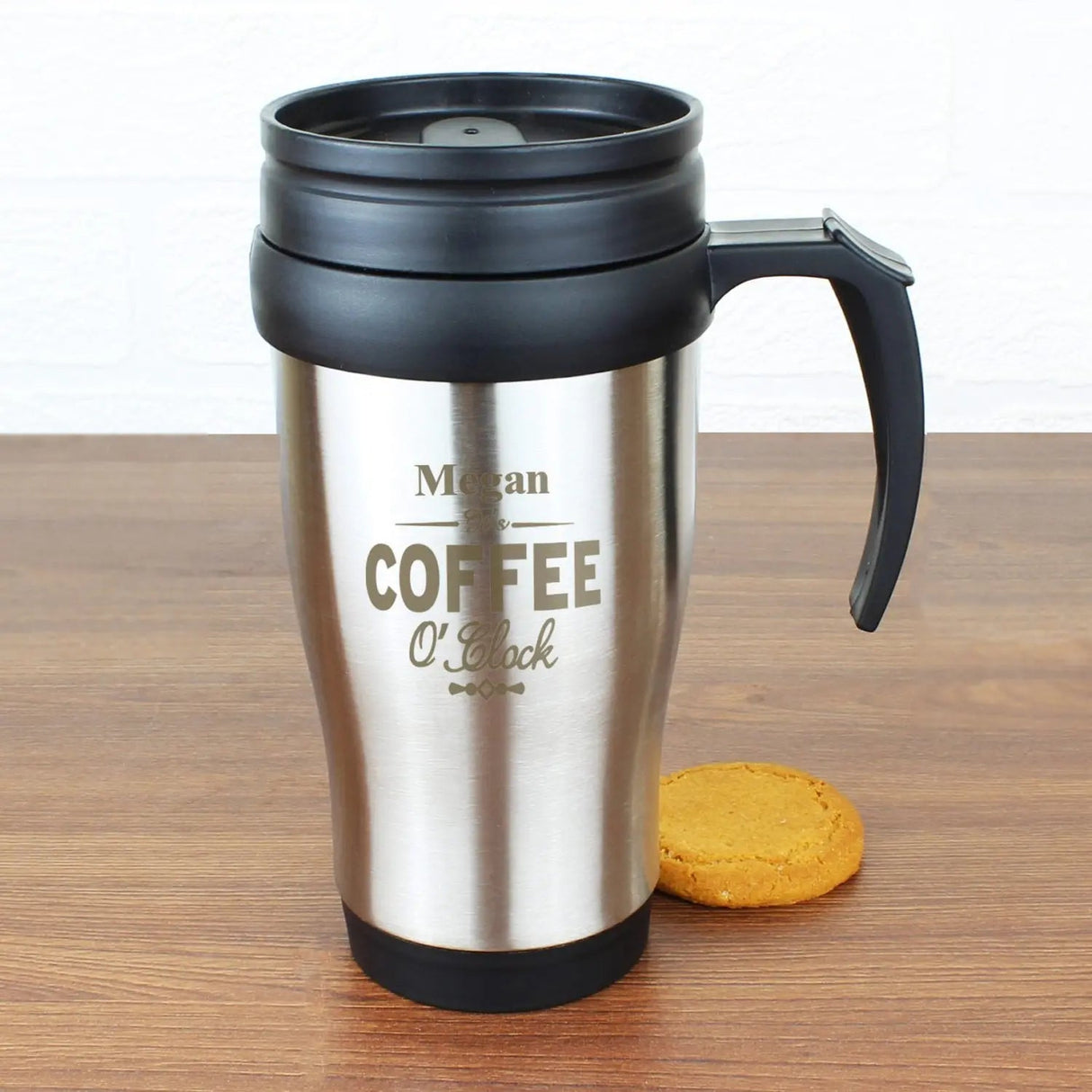 Personalised Coffee O’Clock Travel Mug: 1 - Travel Mugs By Gift Moments