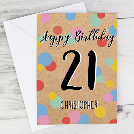 Personalised Confetti Birthday Card: 1 - Greeting Cards By Gift Moments