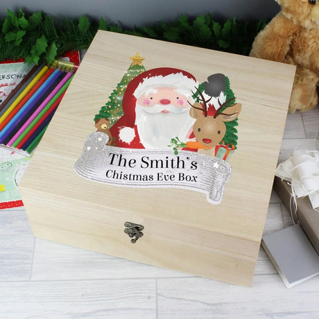 Personalised Colourful Santa Christmas Eve Box: 1 - Keepsake Boxes By Gift Moments