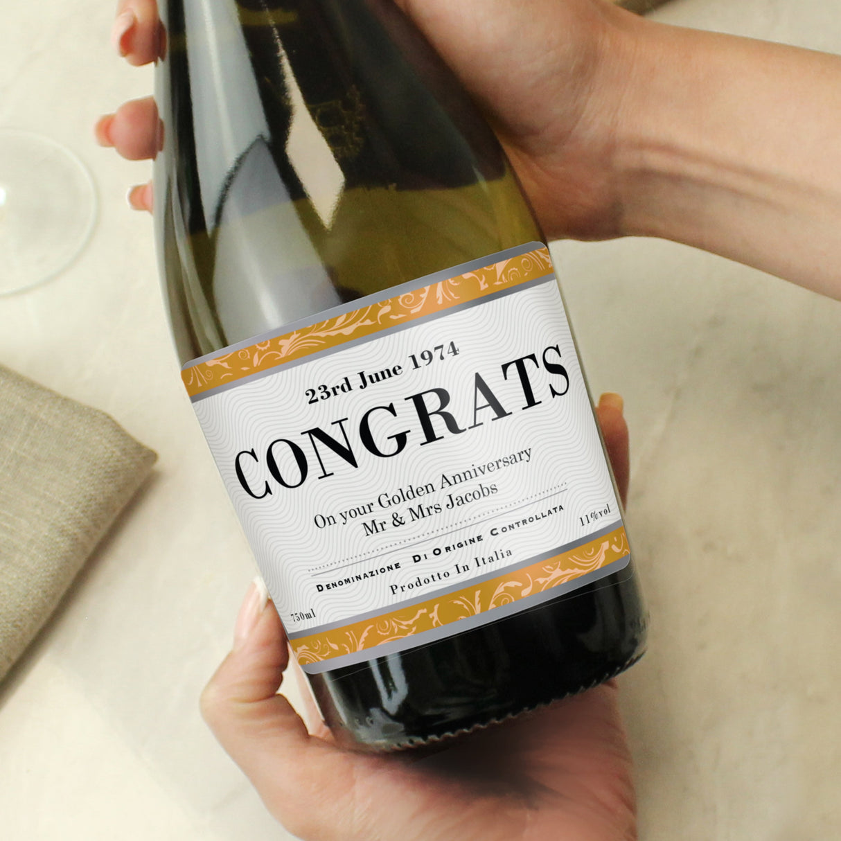 Personalised Prosecco with Custom Label: 3 - Prosecco By Gift Moments