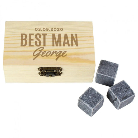 Personalised Whisky Cooling Stones Gift Set: 4 - Barware By Gift Moments