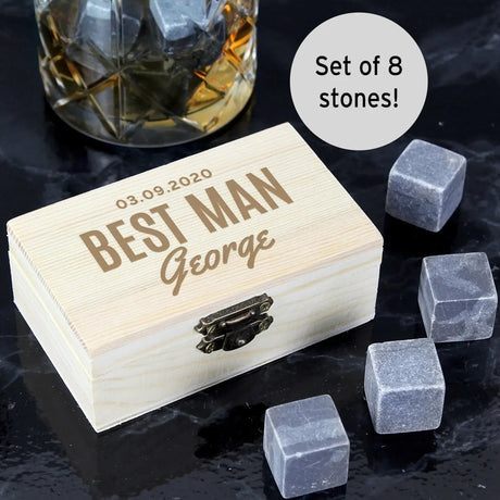 Personalised Whisky Cooling Stones Gift Set: 2 - Barware By Gift Moments