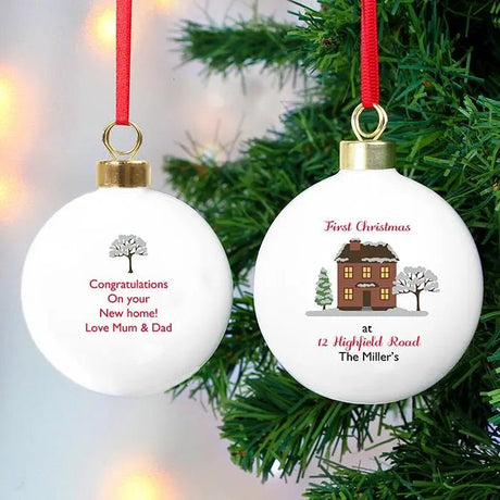 Personalised Christmas Bauble Decoration: 2 - Christmas Baubles By Gift Moments