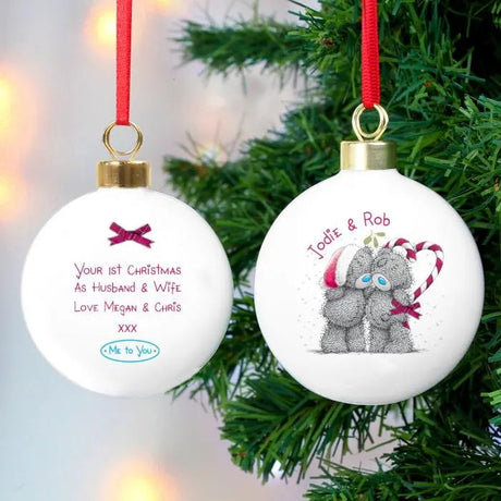 Personalised Me To You Couple Christmas Bauble: 2 - Christmas Baubles