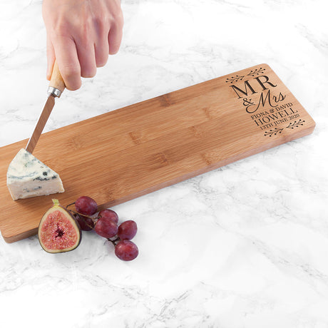 Personalised Bamboo Couple Serving Board: 3 - Chopping Boards By Gift Moments