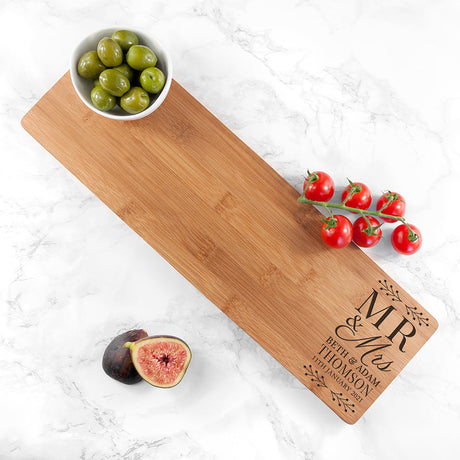 Personalised Bamboo Couple Serving Board: 1 - Chopping Boards By Gift Moments