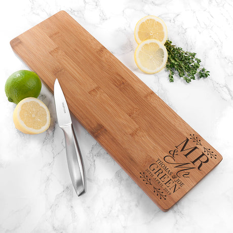 Personalised Bamboo Couple Serving Board: 5 - Chopping Boards By Gift Moments