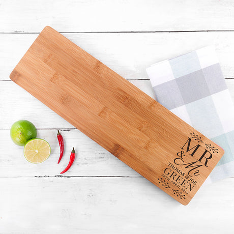 Personalised Bamboo Couple Serving Board: 2 - Chopping Boards By Gift Moments