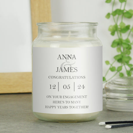 Personalised Couples Large Scented Candle: 4 - Candles By Gift Moments