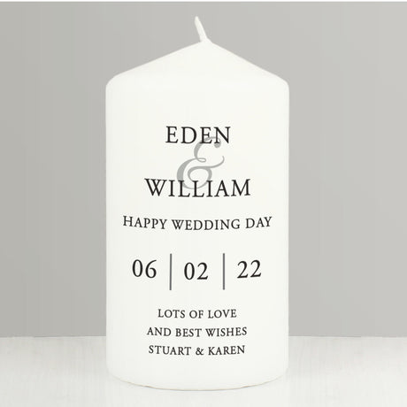 Personalised Couples Candle with Custom Messages: 2 - Candles By Gift Moments