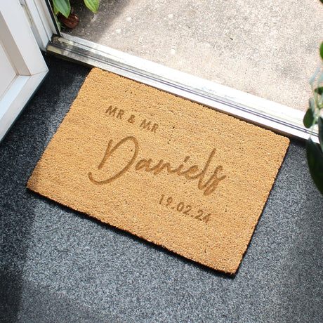 Personalised Couples Indoor Doormat: 2 - Doormats By Gift Moments