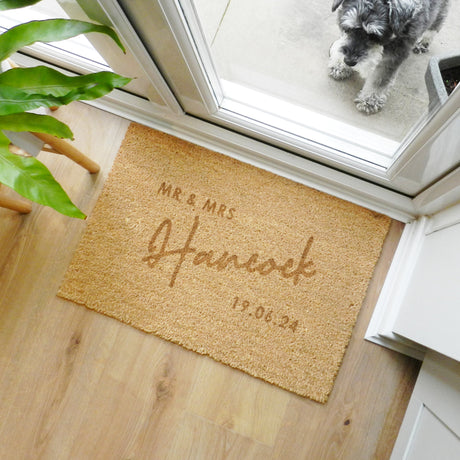 Personalised Couples Indoor Doormat: 4 - Doormats By Gift Moments