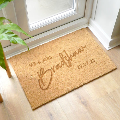 Personalised Couples Indoor Doormat: 1 - Doormats By Gift Moments