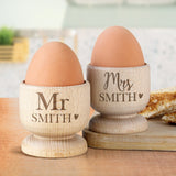 Personalised Couples Wooden Egg Cups Set: 1 - Egg Cups By Gift Moments