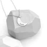 Personalised Crescent Moon Necklaces Silver - Jewellery at Gift Moments