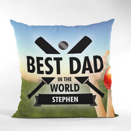 Personalised Cricket Best Dad Cushion: 1 - Cushions By Gift Moments