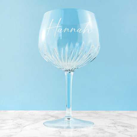 Personalised Crystal Gin Goblet: 6 - Cocktail Glasses By Gift Moments