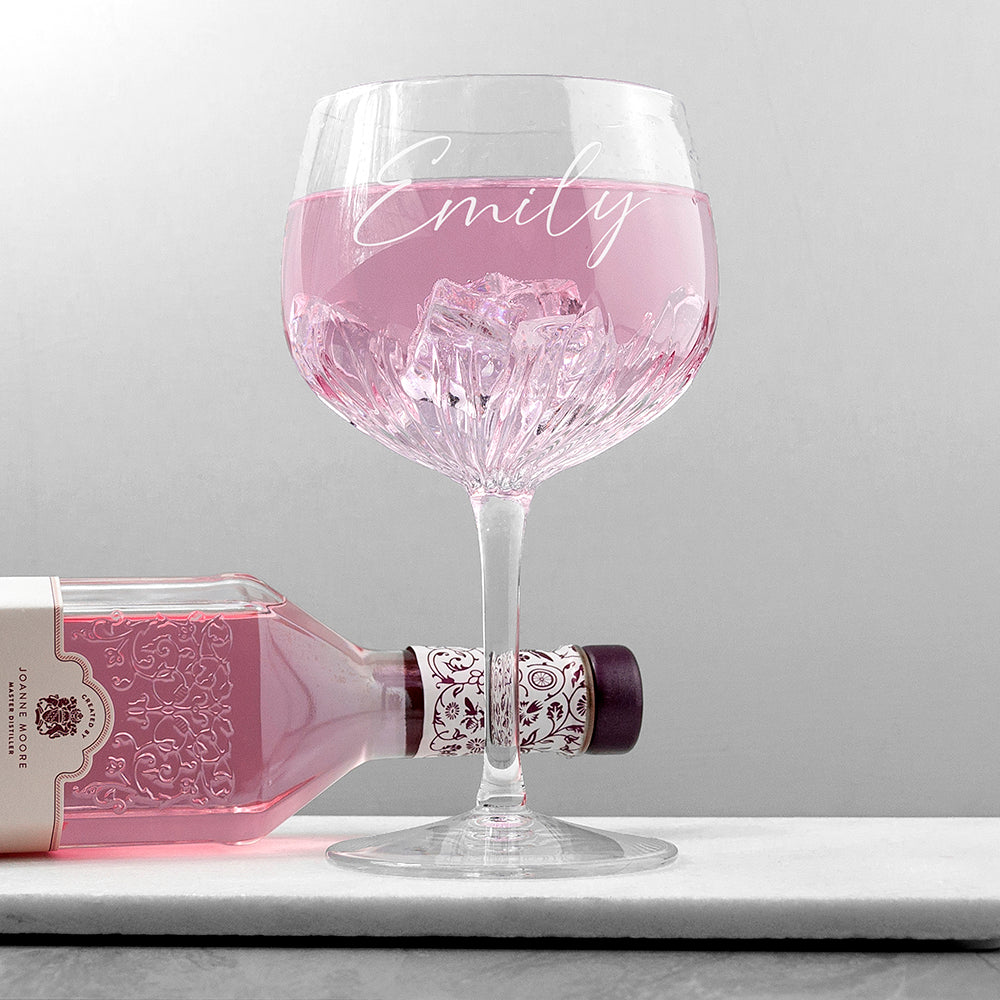 Personalised Crystal Gin Goblet: 1 - Cocktail Glasses By Gift Moments