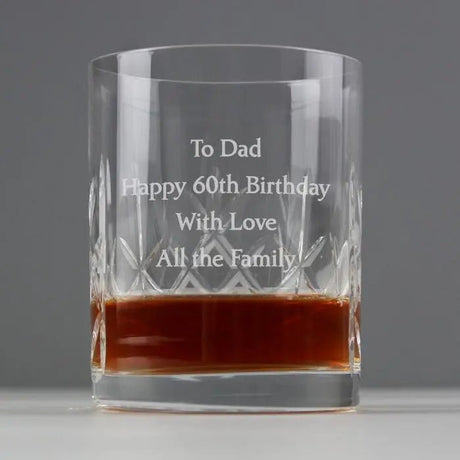 Engraved Cut Crystal Whisky Tumbler: 1 - Tumblers By Gift Moments