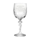 Personalised Cut Crystal Wine Glass: 8 - Wine Glasses By Gift Moments