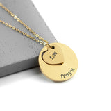 Personalised Cut-Out Heart and Disc Necklace: 3 - Necklaces By Gift Moments