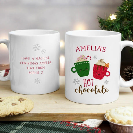 Personalised Christmas Hot Chocolate Mug: 2 - Mugs By Gift Moments