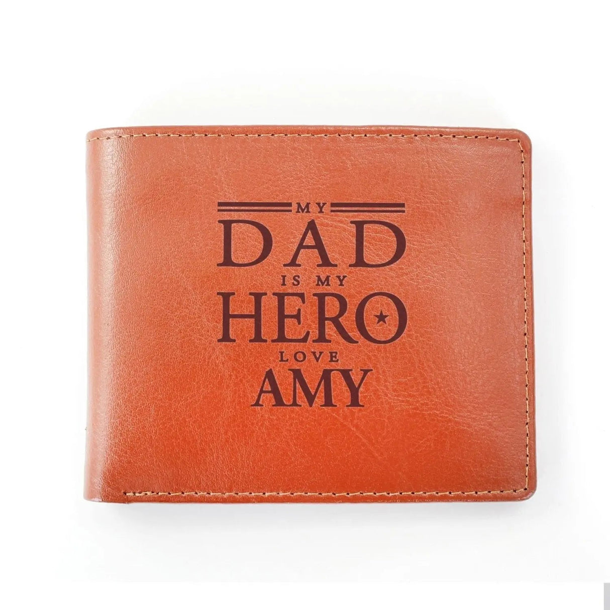 Personalised Tan Leather Wallet for Dad: 2 - Wallets & Money Clips By Gift Moments