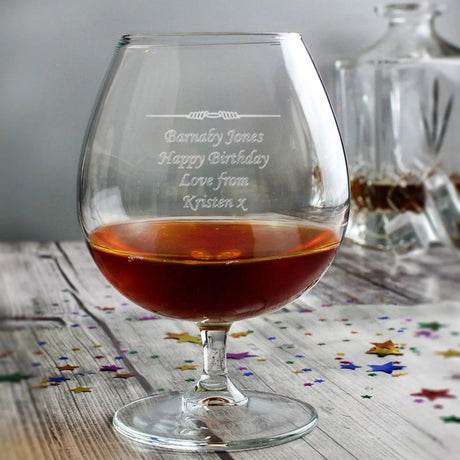 Personalised Brandy Glass Gift: 1 - Brandy Glasses By Gift Moments