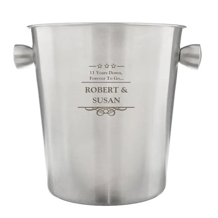 Personalised Stainless Steel Ice Bucket: 3 - Barware By Gift Moments