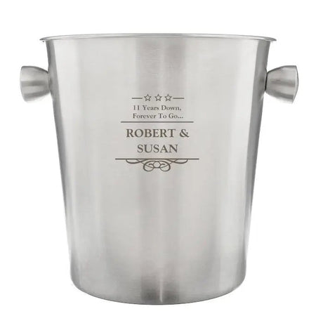 Personalised Stainless Steel Ice Bucket: 3 - Barware By Gift Moments