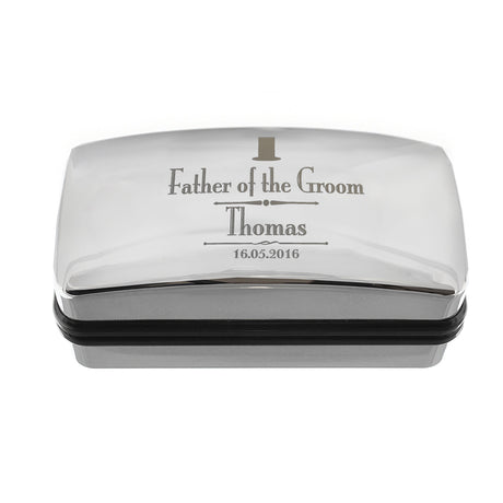 Personalised Father of the Groom Cufflink Box: 3 - Cufflink Boxes By Gift Moments